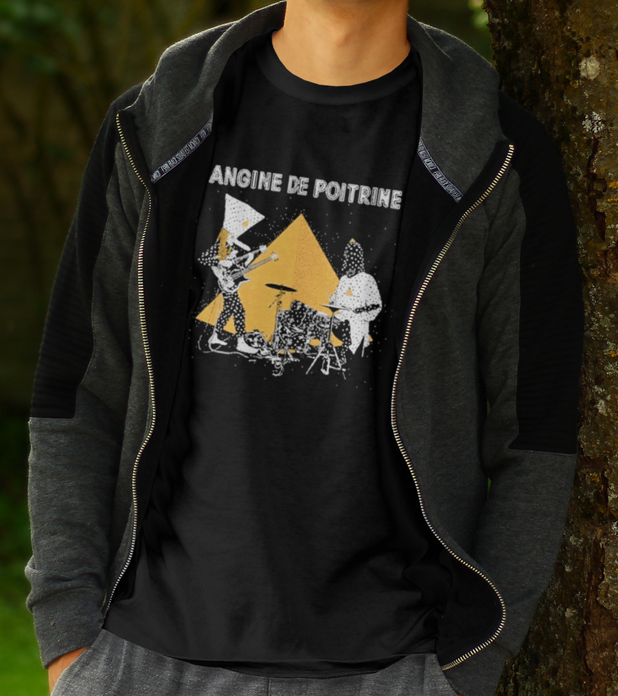 Angine De Poitrine Band Musical Performance With Triangle And Drums T-Shirt