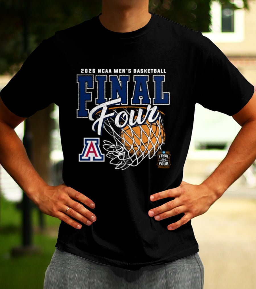 2026 NCAA Men's Basketball Final Four Arizona Wildcats Official Team Gear T-Shirt