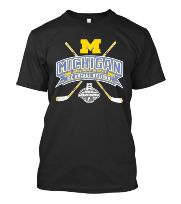 Michigan Wolverines 2026 NCAA DI Men's Ice Hockey Regional Championship T-Shirt