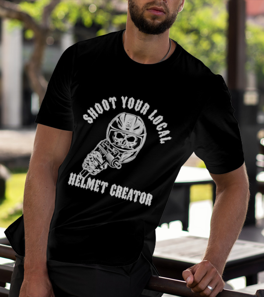 Shoot Your Local Helmet Creator Ghost Racing T-Shirt
