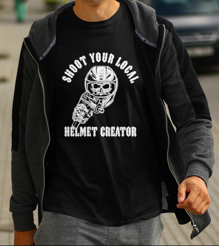 Shoot Your Local Helmet Creator Ghost Racing T-Shirt