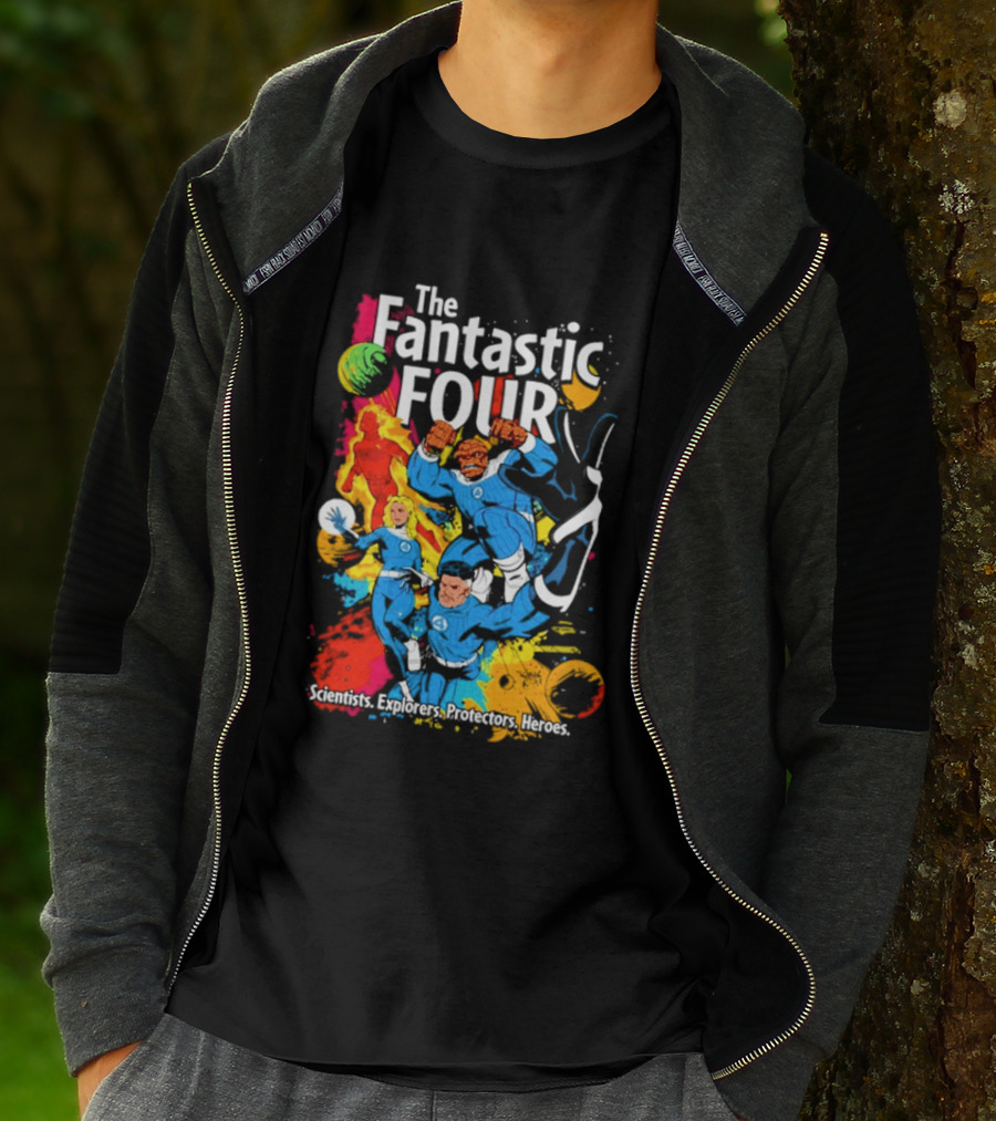 The Fantastic Four Comic Explorers Scientists Innovators Heroes T-Shirt
