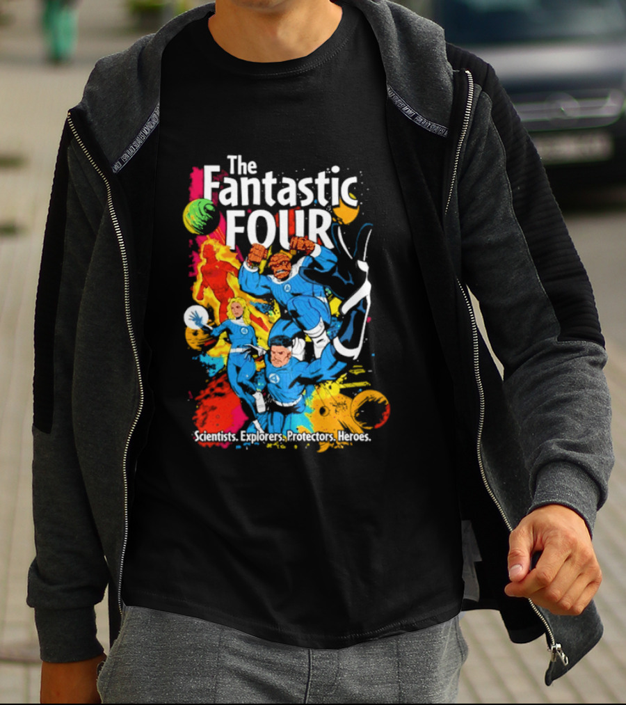The Fantastic Four Comic Explorers Scientists Innovators Heroes T-Shirt
