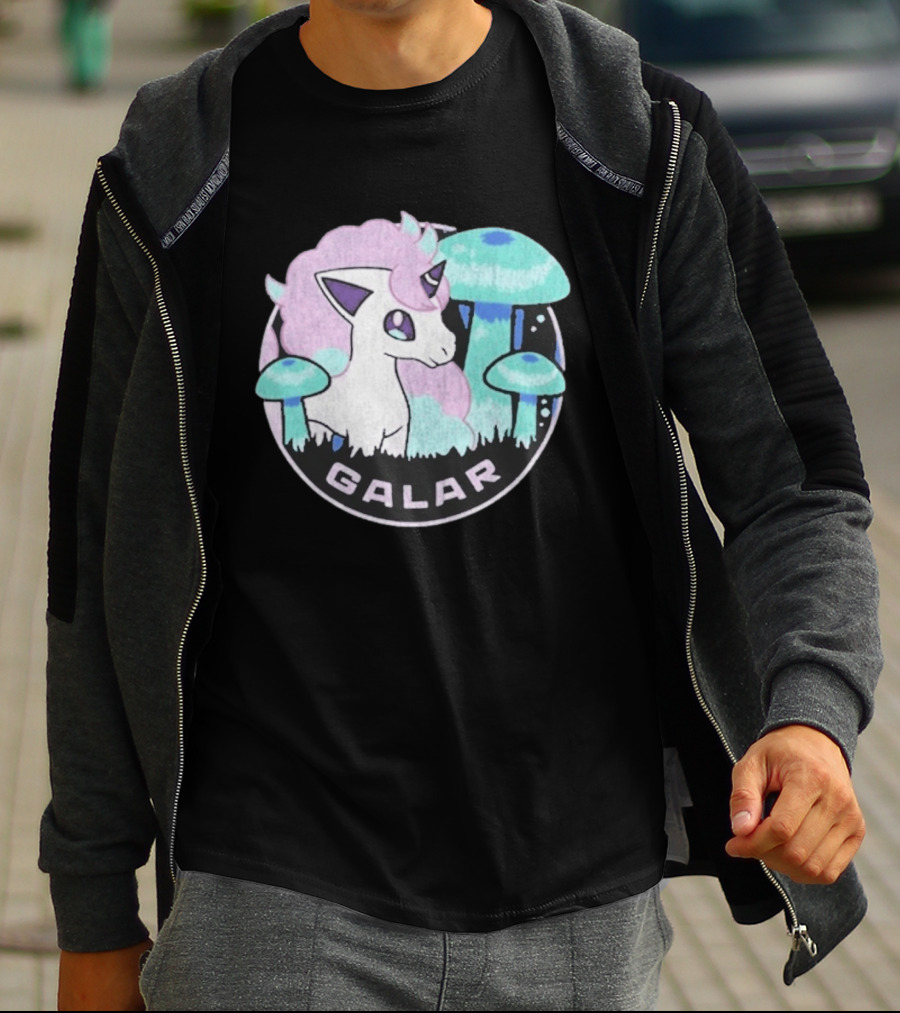Pokémon Galar Rapidash Pastel Mushroom Adventure T-Shirt