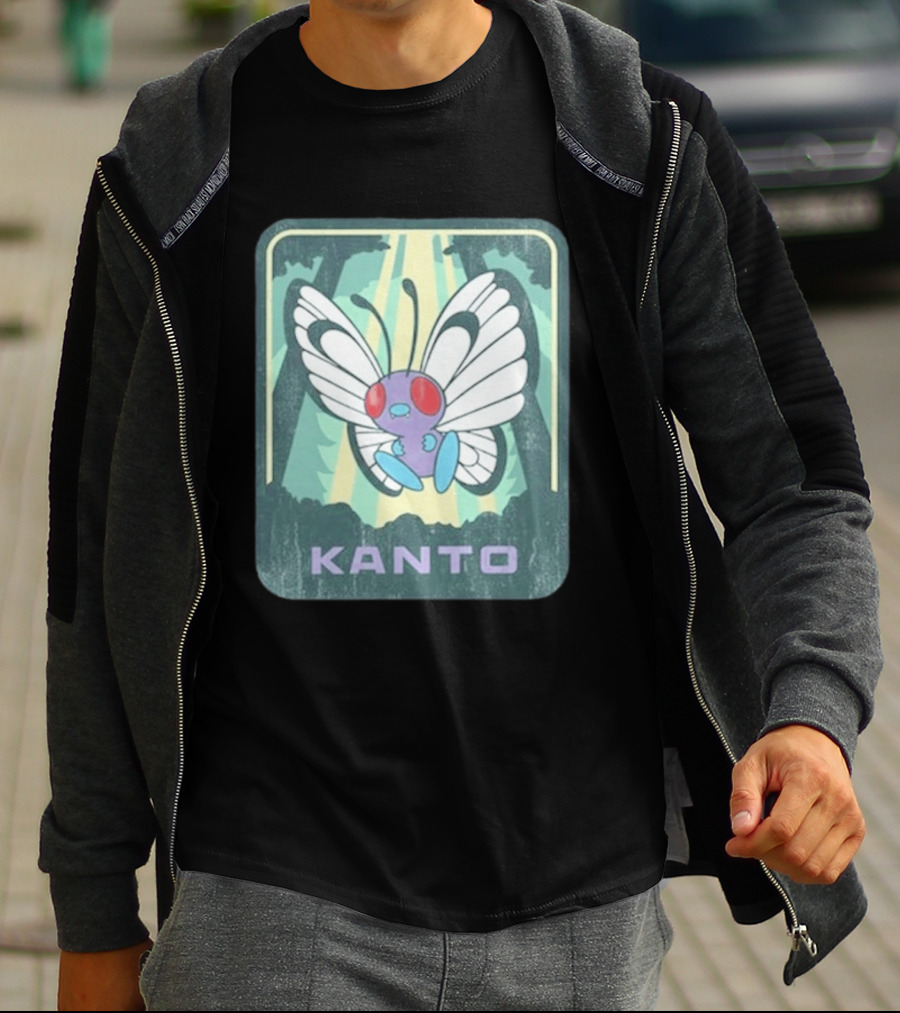 Kanto Explore Pokémon Butterfly Woods Adventure T-Shirt