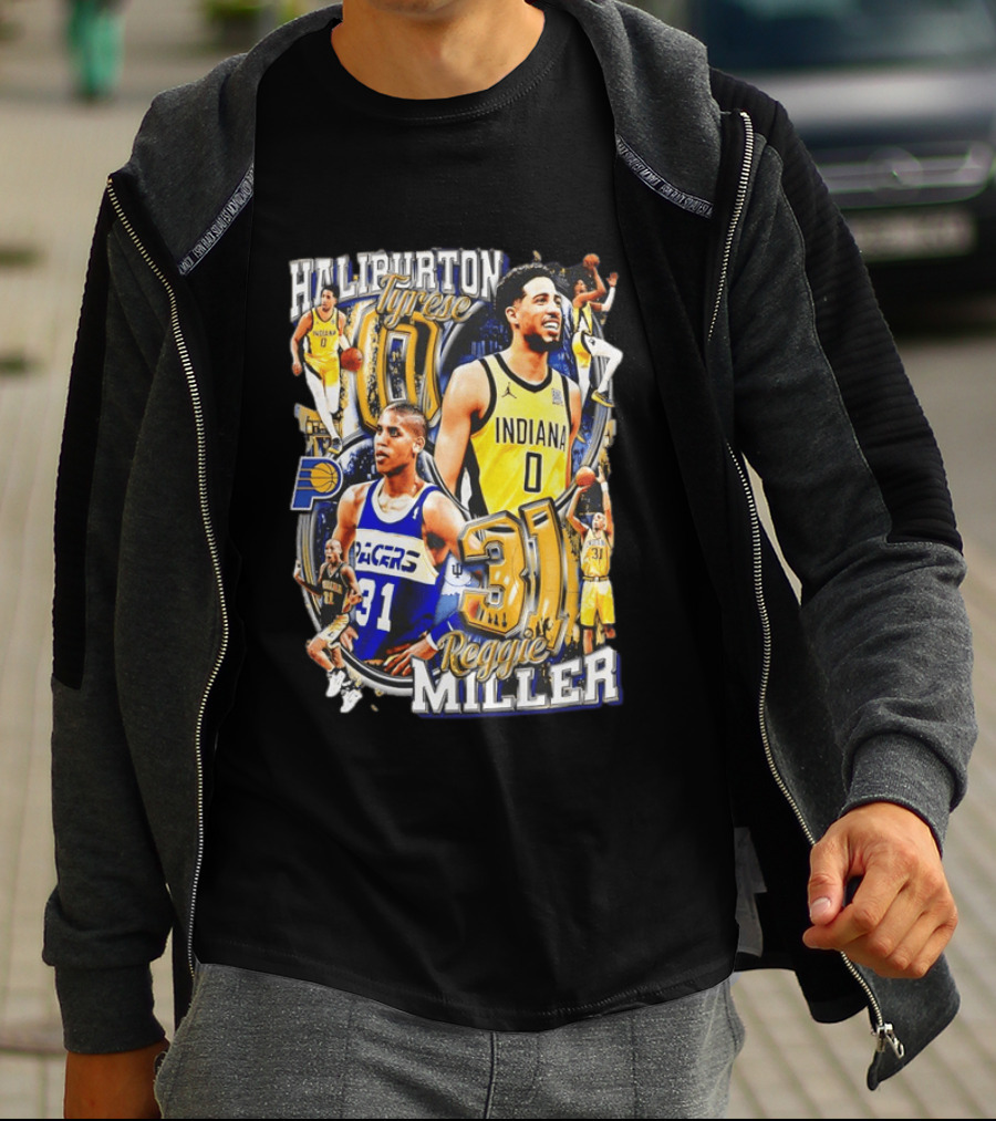 Haliburton Tyrese 0 Indiana Pacers Reggie Miller 31 T-Shirt