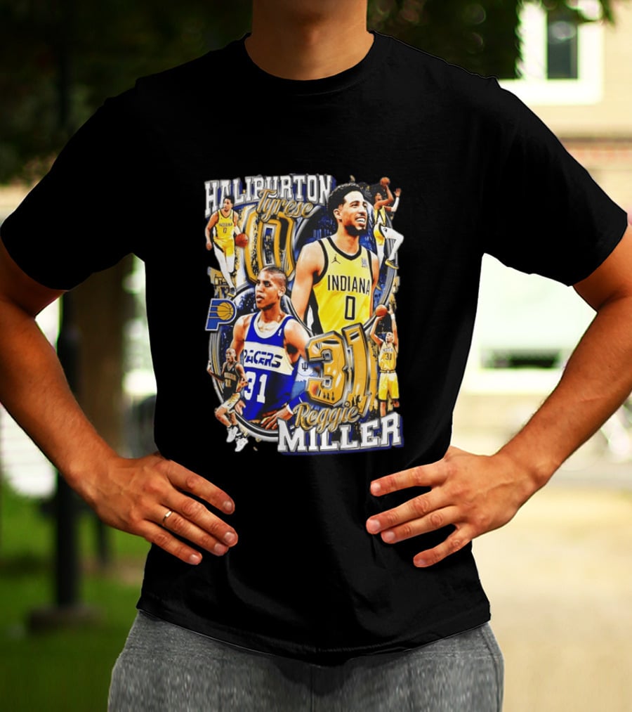 Haliburton Tyrese 0 Indiana Pacers Reggie Miller 31 T-Shirt