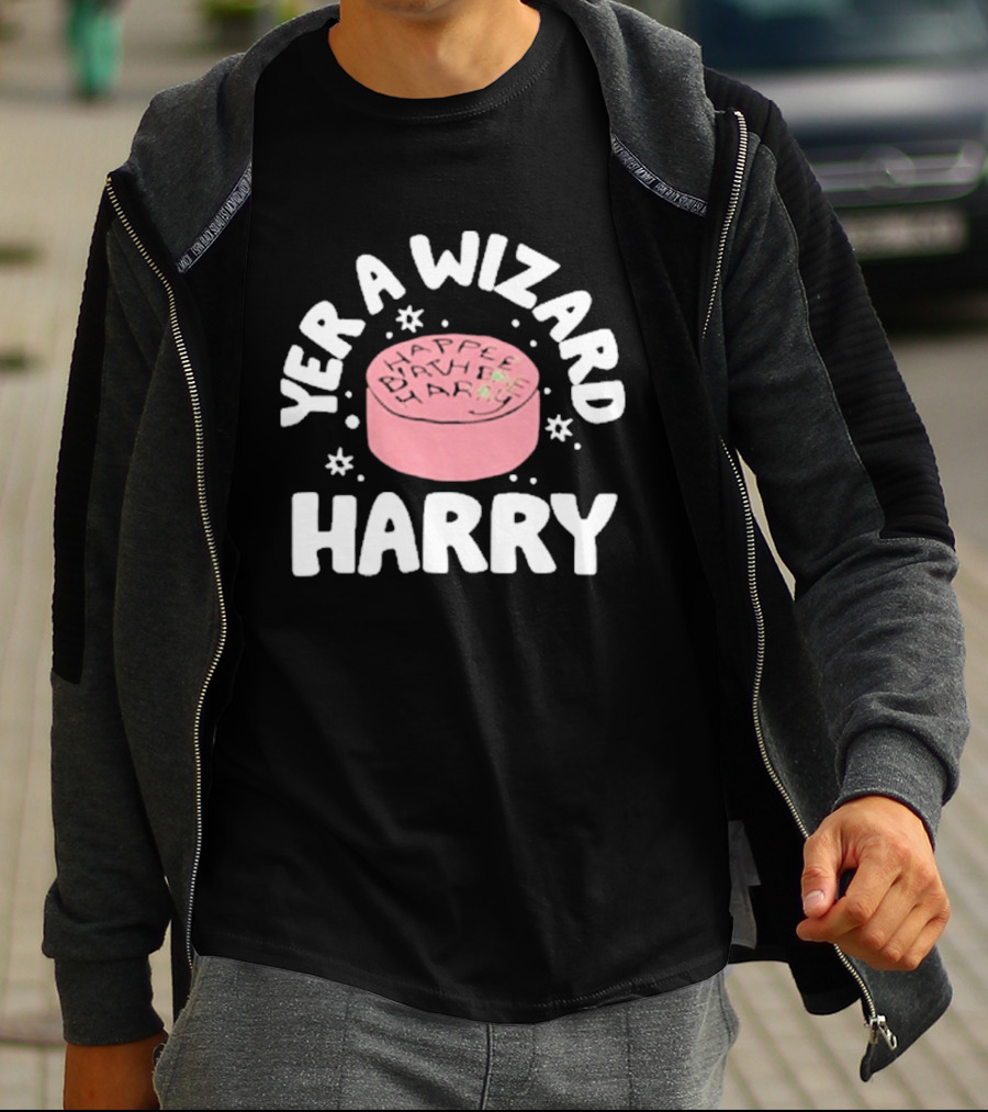 Yer A Wizard Harry Pink Starry Aesthetic Circle T-Shirt