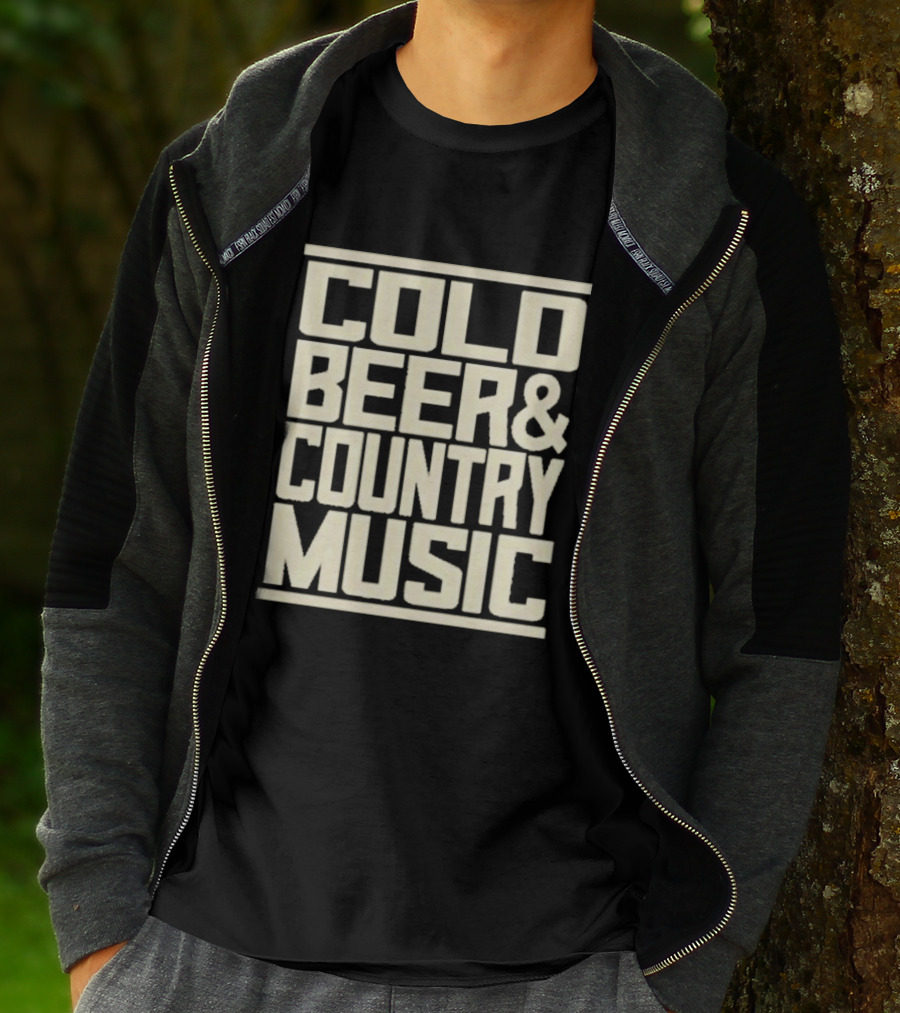 Cold Beer And Country Music Zach Top Black T-Shirt