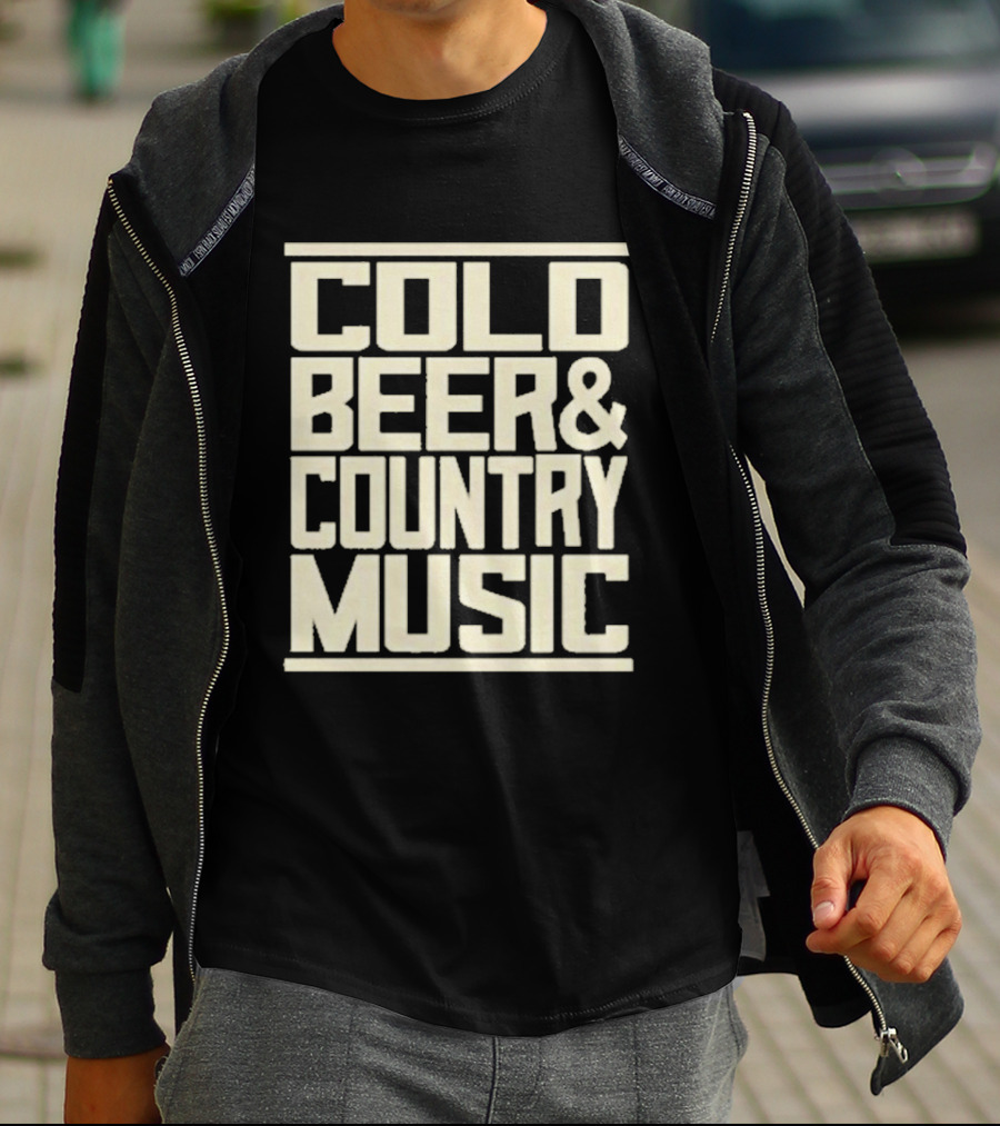 Cold Beer And Country Music Zach Top Black T-Shirt