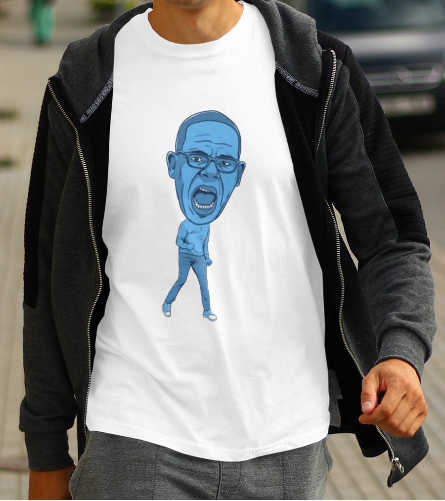 UNC Tar Heels Coach Hubert Davis Marching Fan T-Shirt