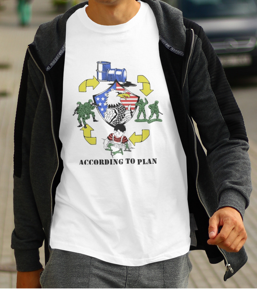 Eagle Crest Soldiers And Train Cycle According To Plan Ideologie T-Shirt