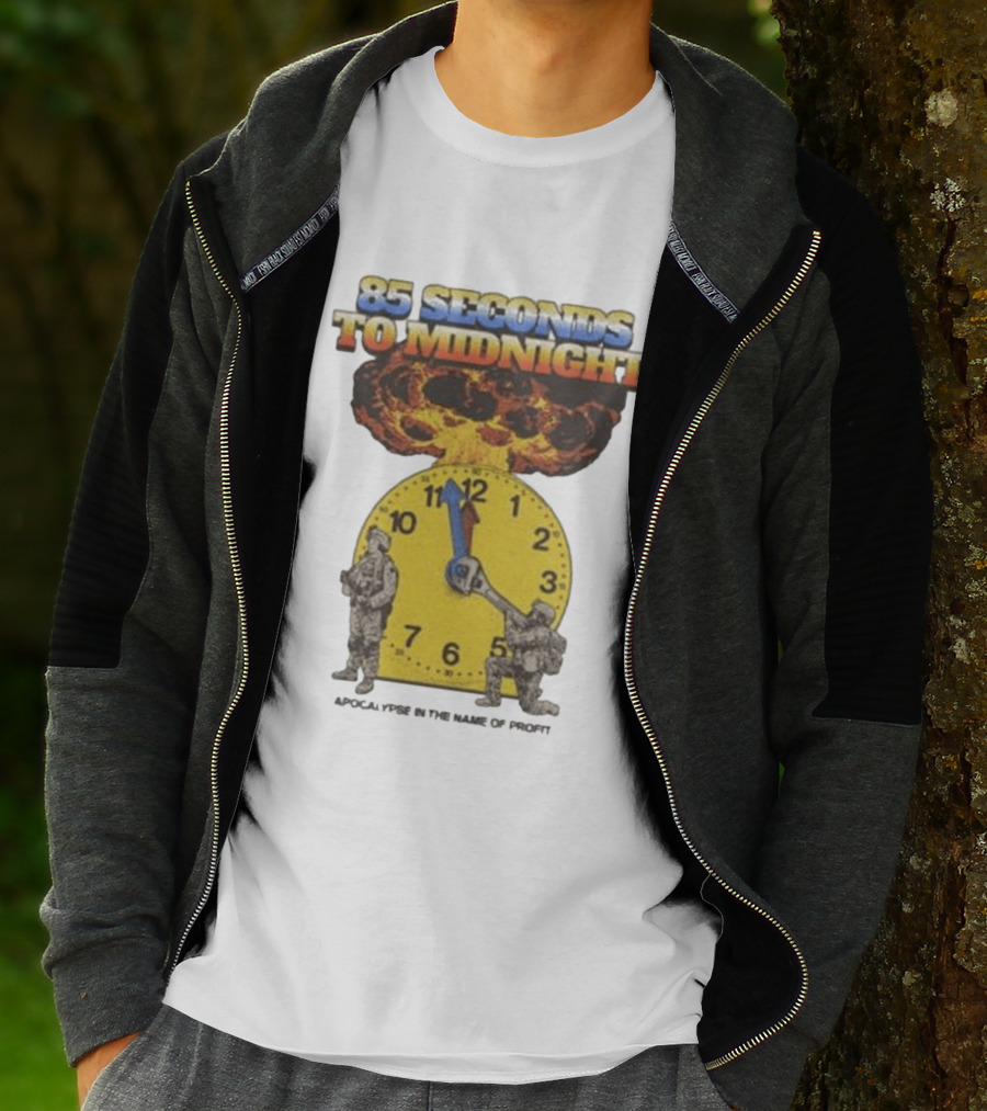 85 Seconds To Midnight Nuclear Explosion Countdown Ideologie Doomsday T-Shirt