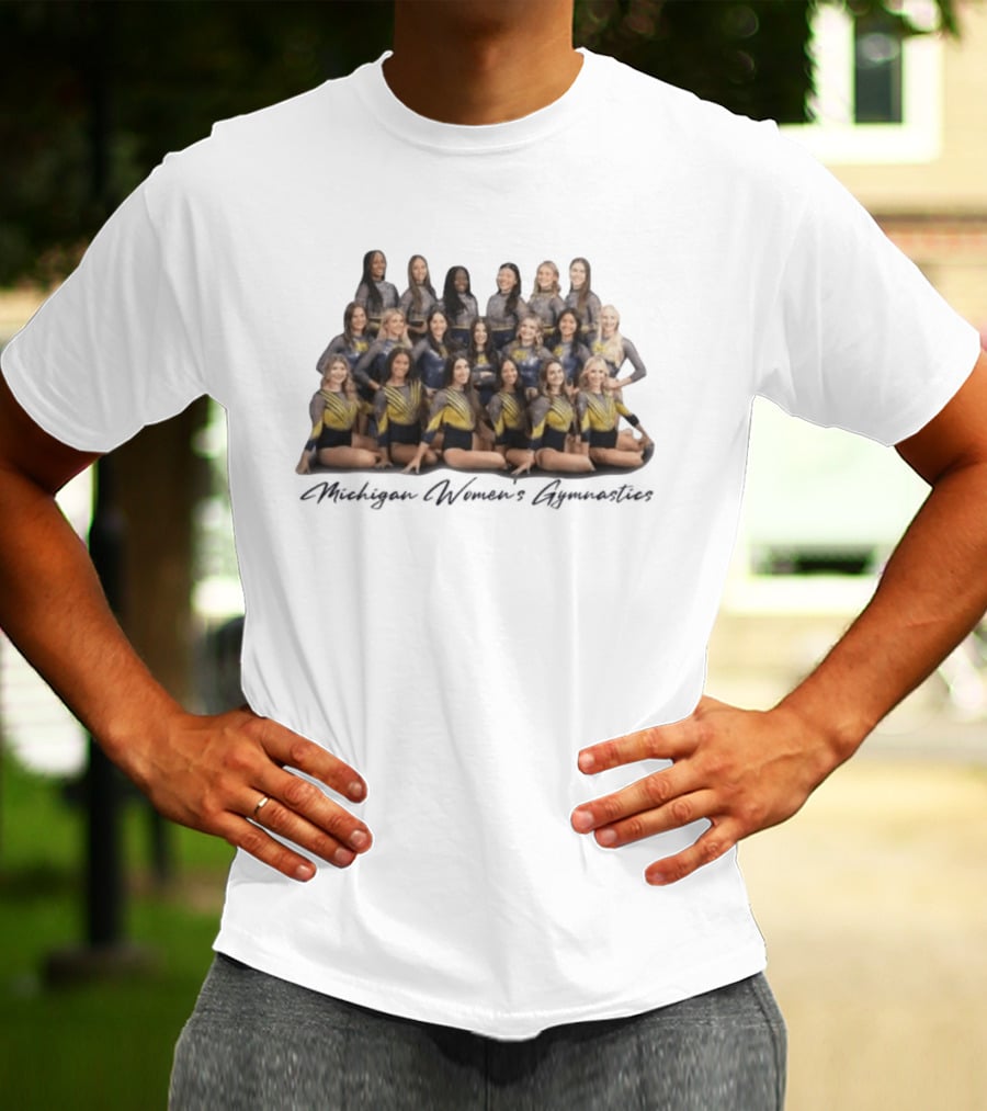 Michigan Wolverines Gymnastics Team 2023 50th Anniversary T-Shirt