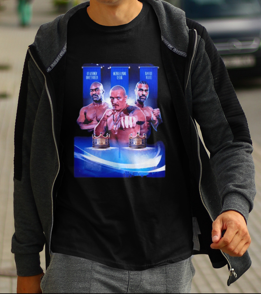 Oleksandr Usyk Evander Holyfield David Haye Boxing Cruiserweight King Patterson Collage T-Shirt