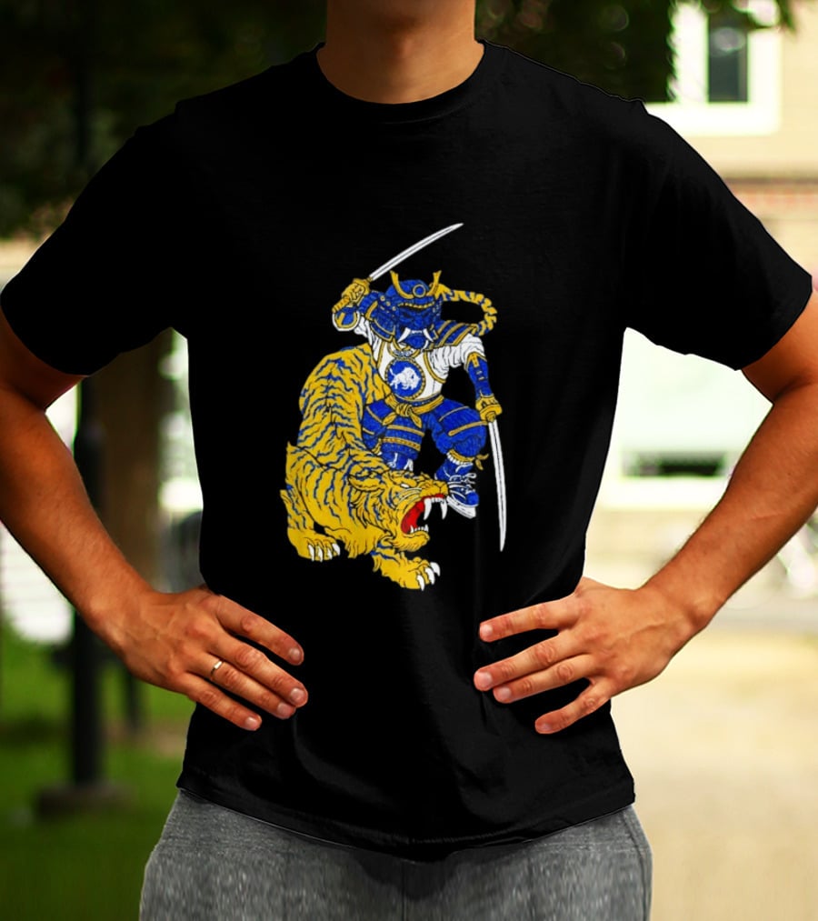Warpath Buffalo Sabres Samurai With Tiger T-Shirt