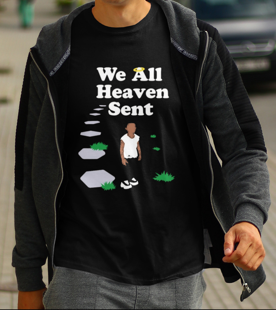We All Heaven Sent White Halo Pathway And Figure T-Shirt