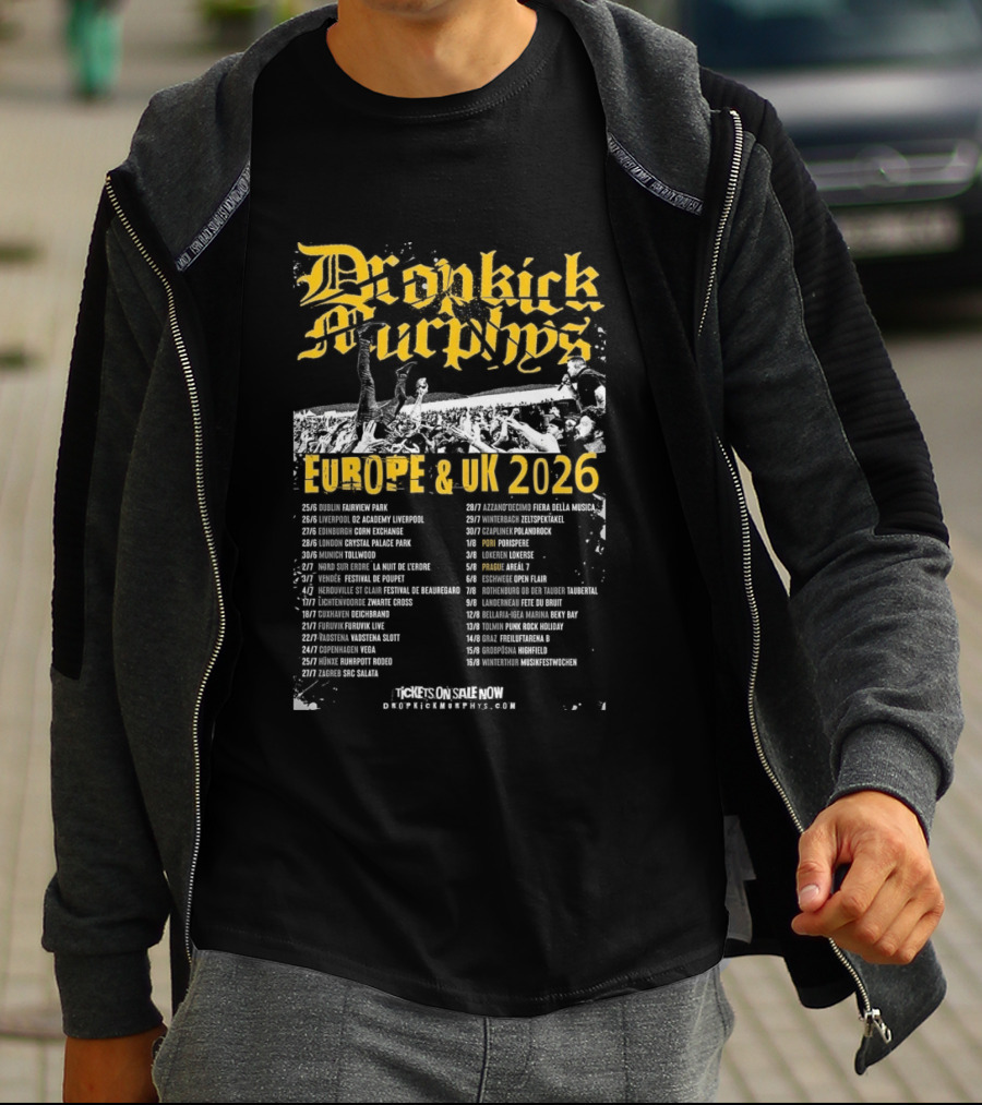 Dropkick Murphys Europe And UK 2026 Tour Dates And Venues T-Shirt