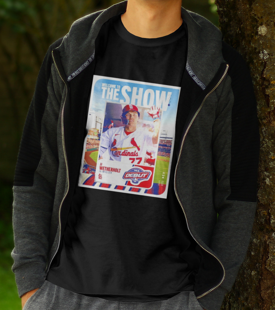 Welcome To The Show JJ Wetherholt St. Louis Cardinals MLB Debut 77 Topps 26 Infielder T-Shirt