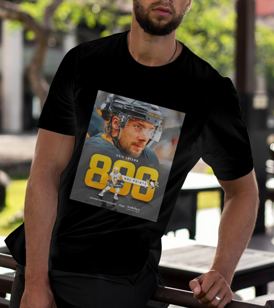 Kris Letang 800 NHL Points Pittsburgh Penguins Milestone Moments T-Shirt