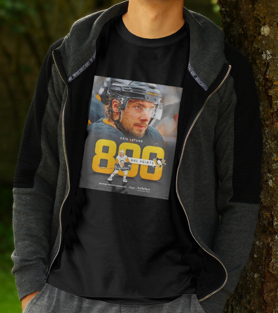 Kris Letang 800 NHL Points Pittsburgh Penguins Milestone Moments T-Shirt