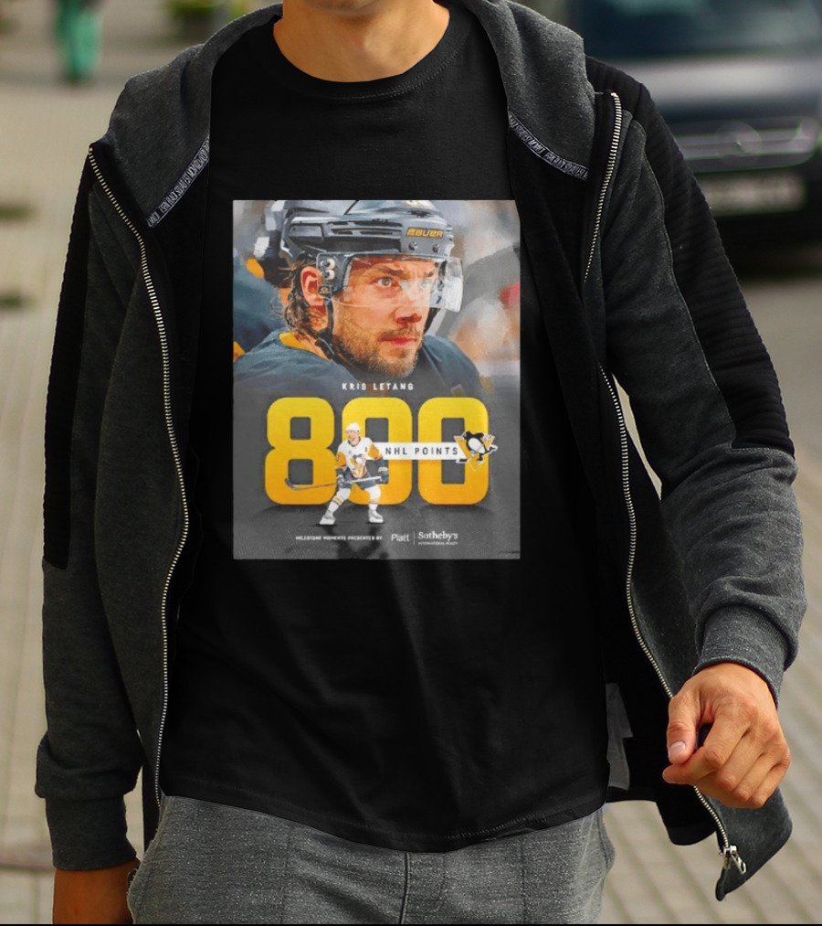 Kris Letang 800 NHL Points Pittsburgh Penguins Milestone Moments T-Shirt