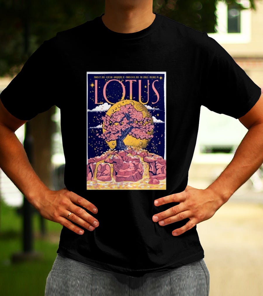 Lotus March 27 2026 Washington DC 930 Club Cherry Blossom Moon Tour T-Shirt
