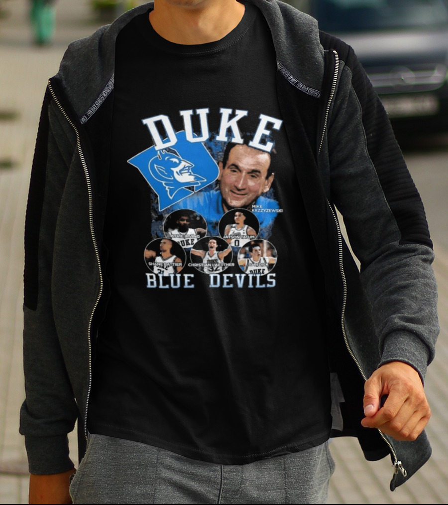 Duke Blue Devils Coach Krzyzewski Celebration Tommy McBuckets T-Shirt