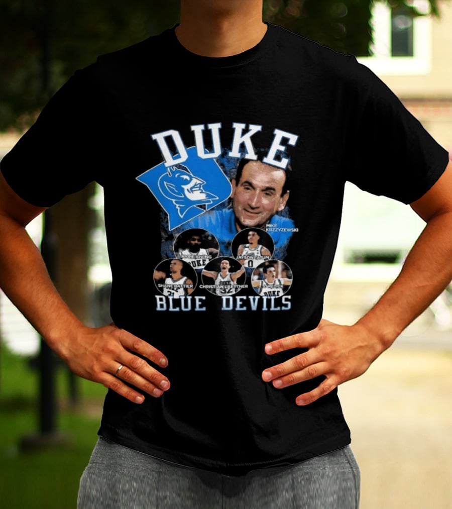 Duke Blue Devils Coach Krzyzewski Celebration Tommy McBuckets T-Shirt