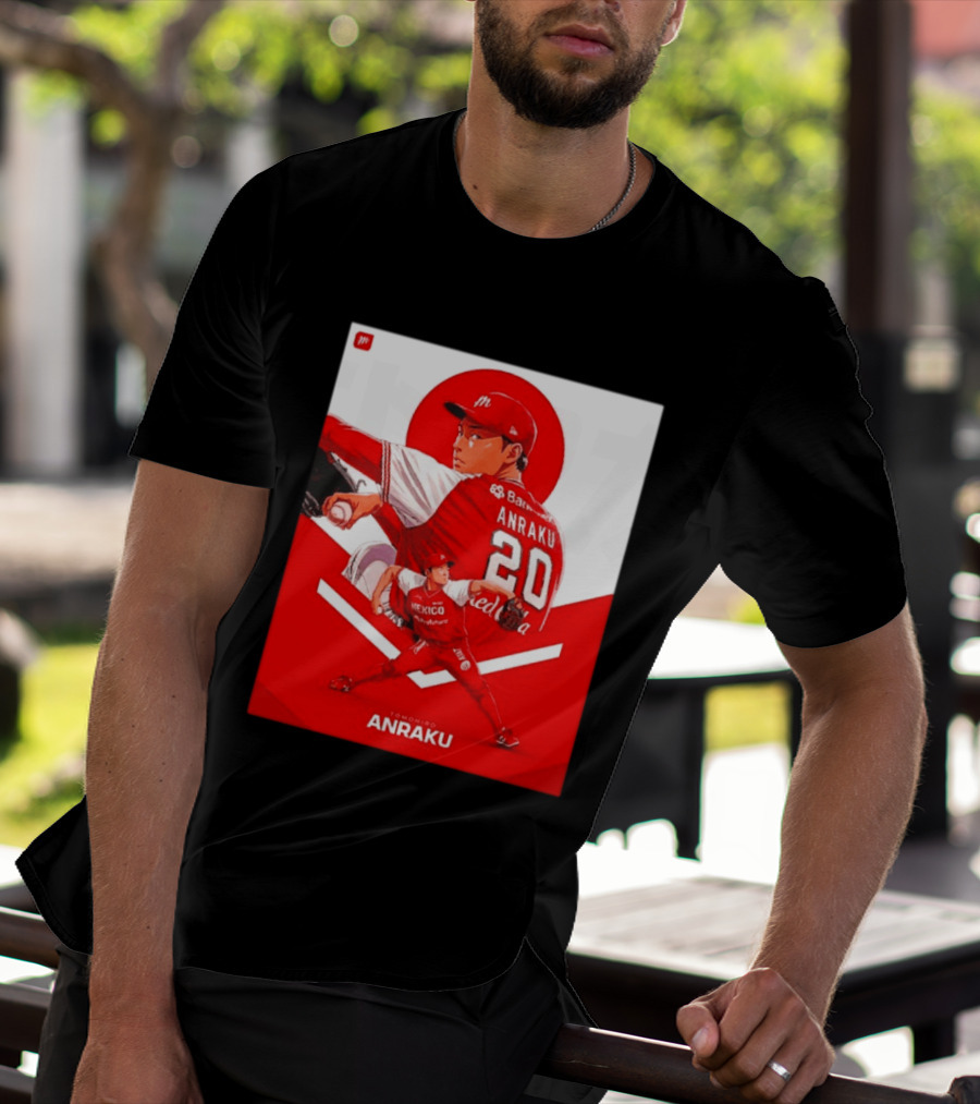 Tomohiro Anraku Diablos Rojos México Baseball Pitcher 20 Red Uniform T-Shirt