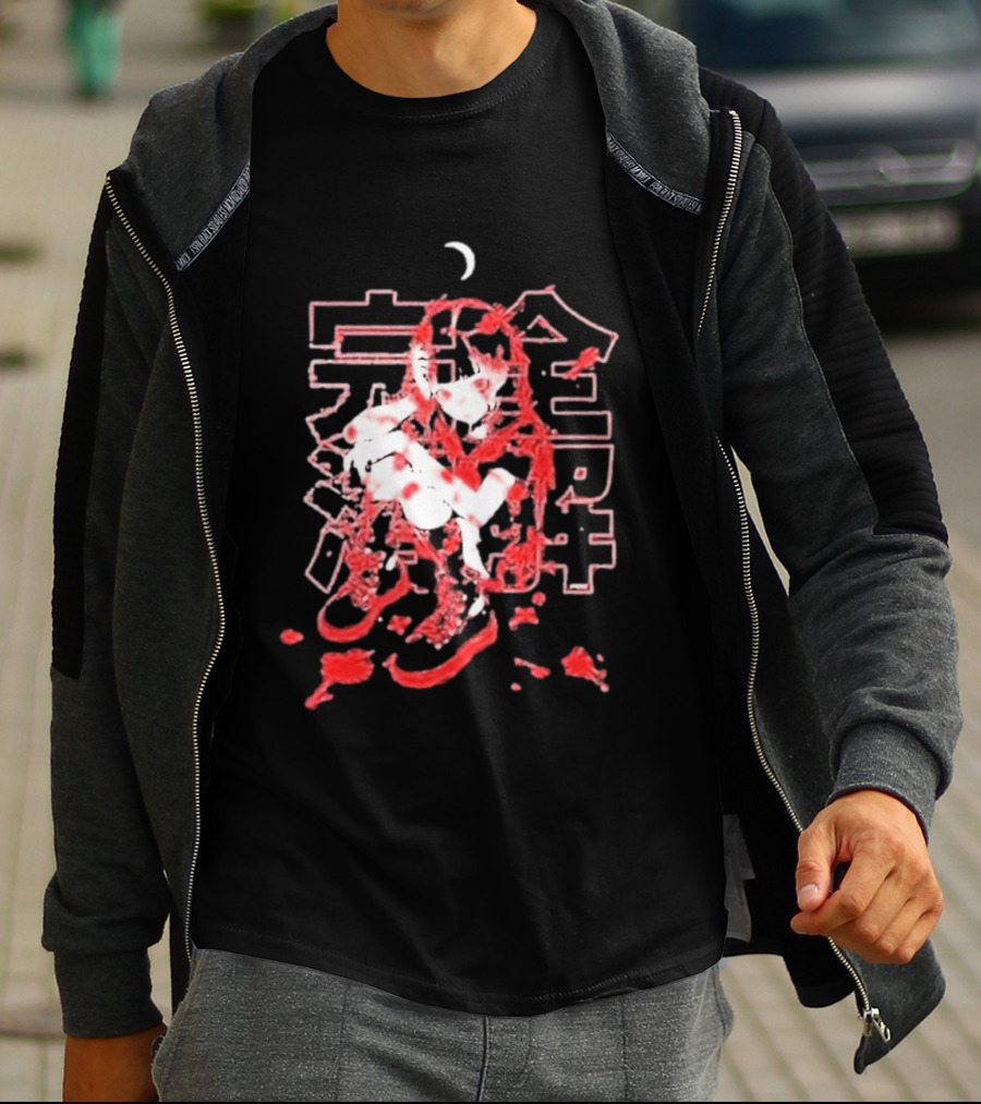 Umai Clothing Crimson Decay Heavyweight Japanese Kanji Manga T-Shirt