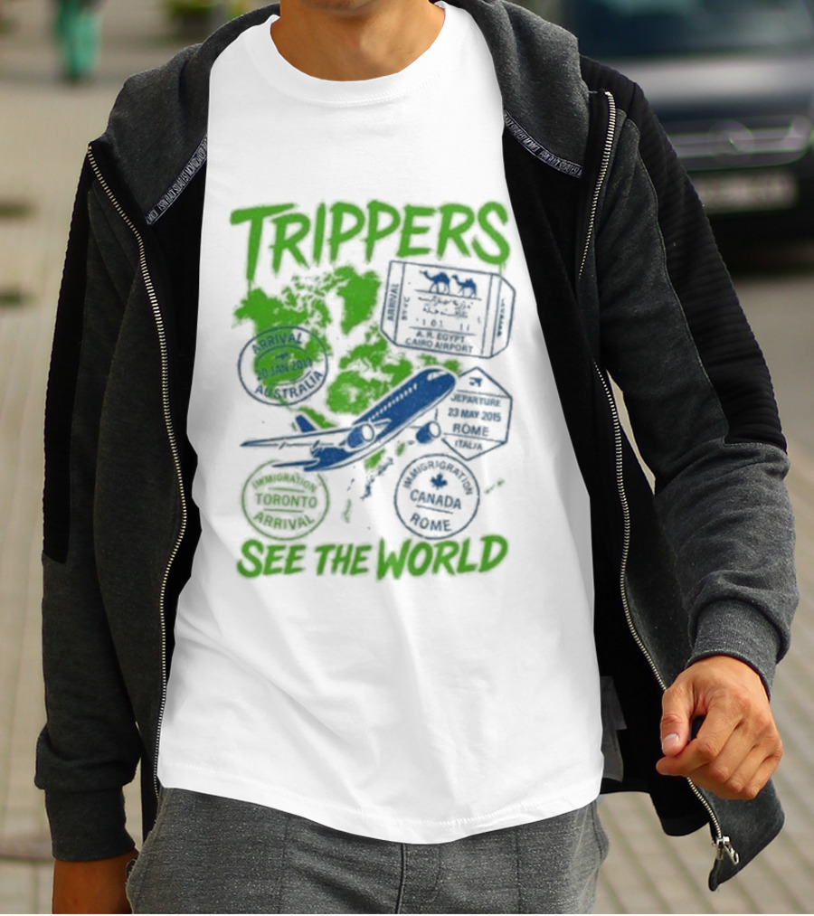Trippers Travel Explore Adventure See The World T-Shirt