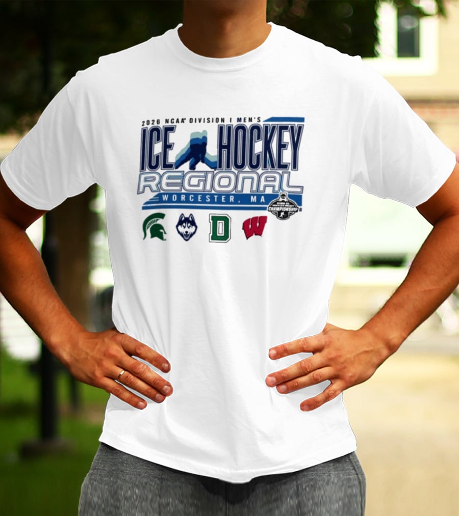 2026 NCAA Division I Men's Ice Hockey Regional Worcester MA Michigan State Bemidji State Dartmouth Wisconsin T-Shirt
