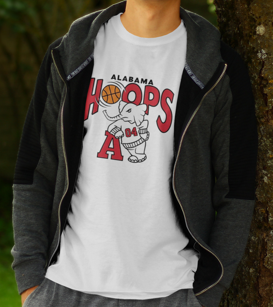 Alabama Hoops Basketball Elephant 04 Sports Team T-Shirt