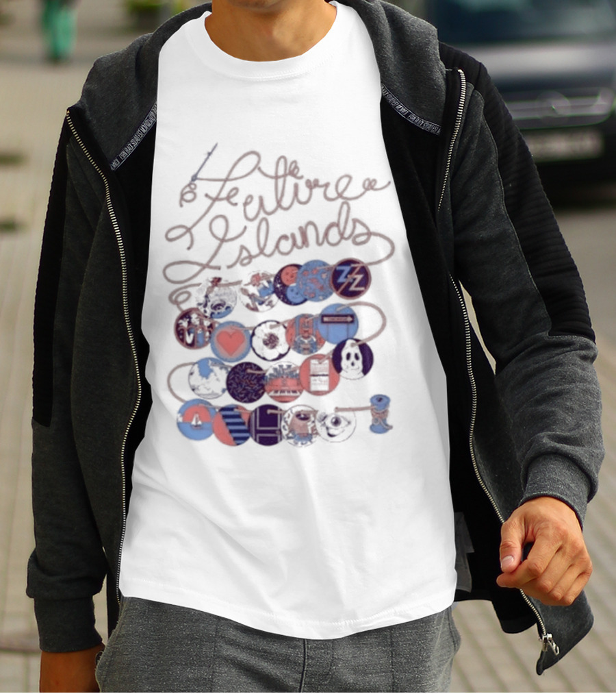 Future Islands The Never Ending Scribble Hearts And Circles T-Shirt