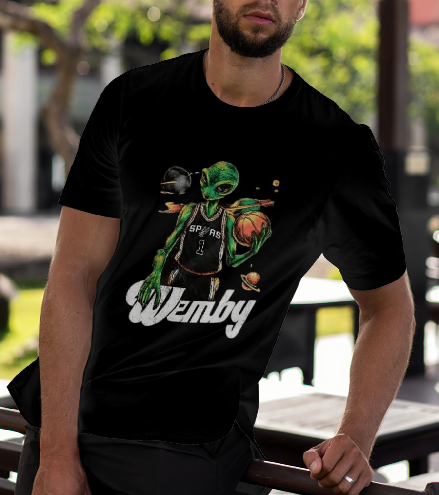 Alien Wemby Victor Wembanyama Spurs NBA 2025 Basketball Star T-Shirt