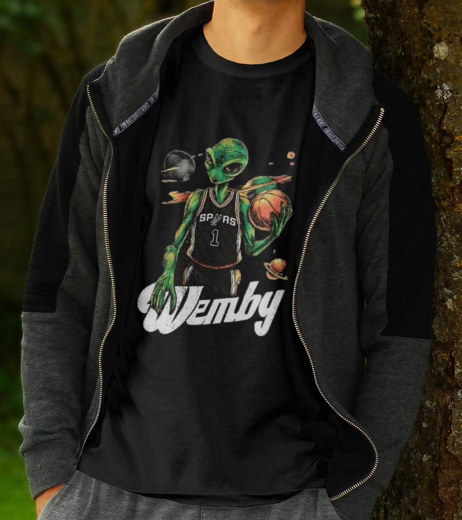 Alien Wemby Victor Wembanyama Spurs NBA 2025 Basketball Star T-Shirt