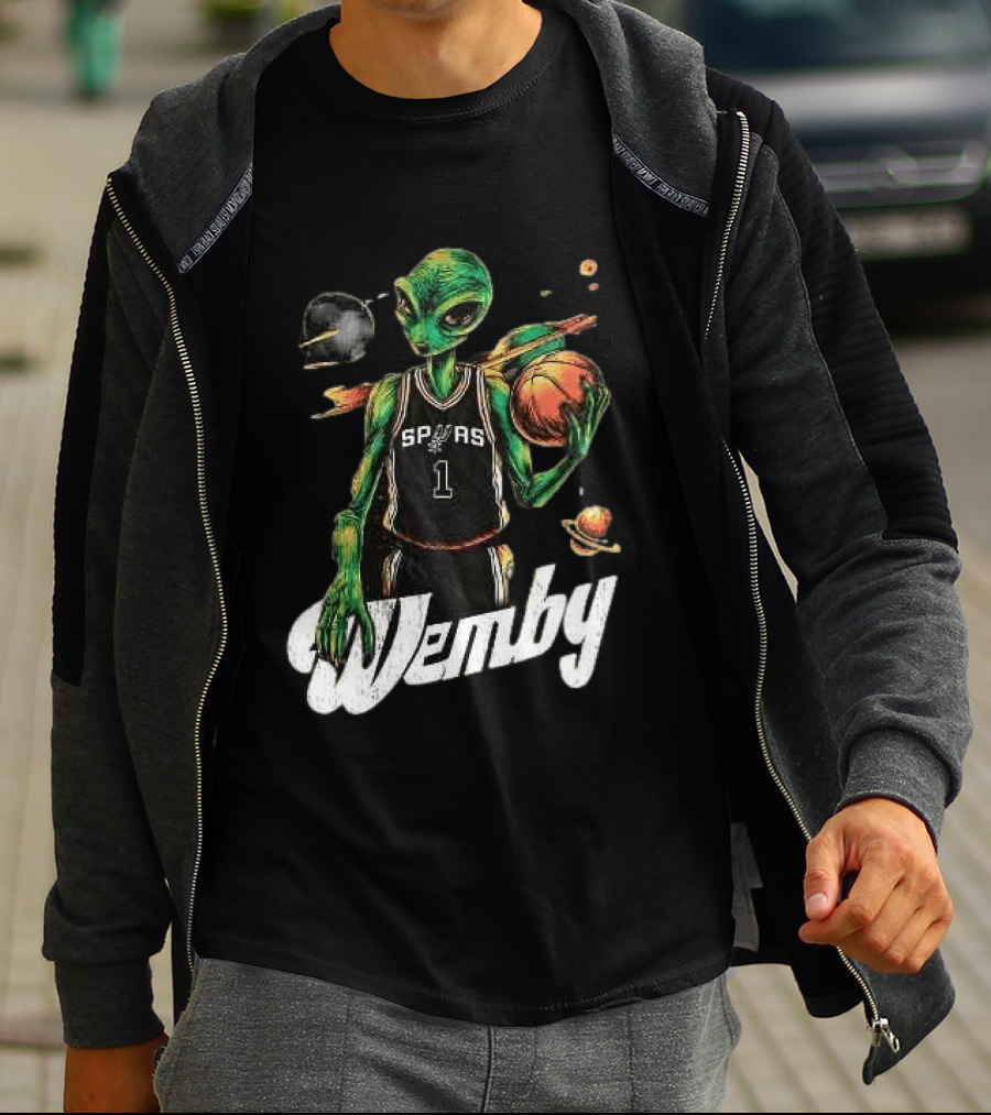 Alien Wemby Victor Wembanyama Spurs NBA 2025 Basketball Star T-Shirt