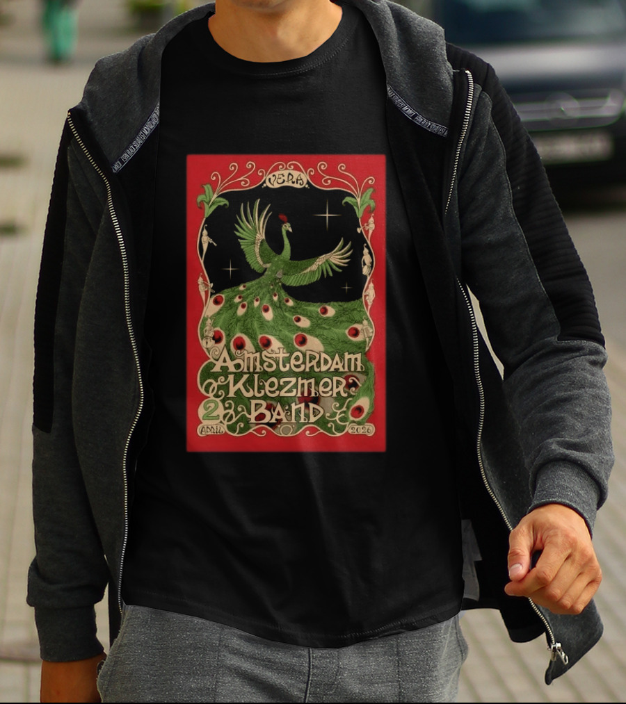 Amsterdam Klezmer Band April 2 2026 Vera Groningen NL Peafowl T-Shirt