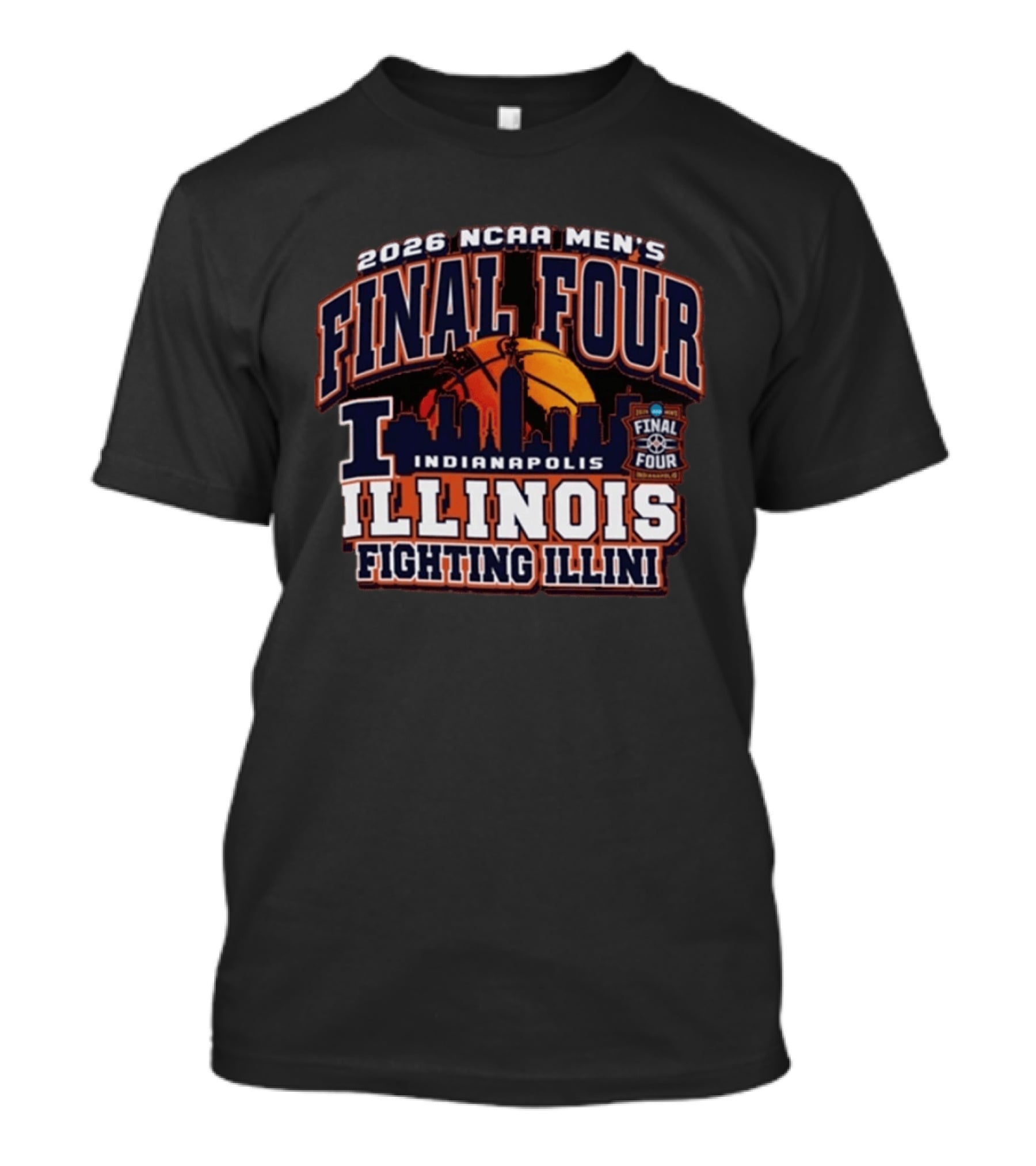 2026 NCAA Men's Final Four Indianapolis Illinois Fighting Illini T-Shirt