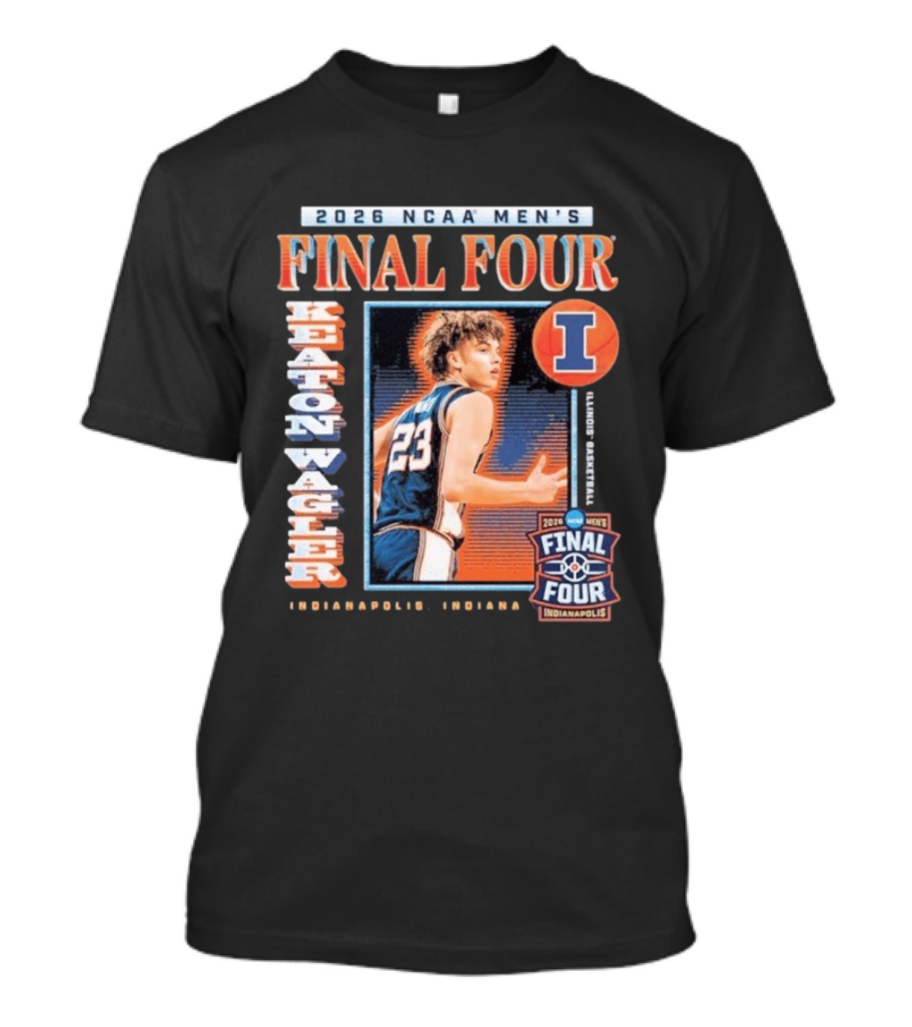 2026 NCAA Men's Final Four Keaton Wagler Illinois Basketball Indianapolis T-Shirt