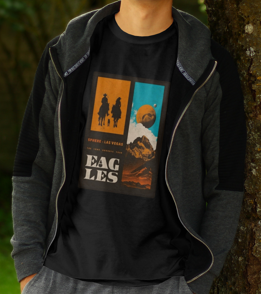 Eagles The Long Goodbye Tour 2026 Sphere Las Vegas Cowboys And Mountains T-Shirt