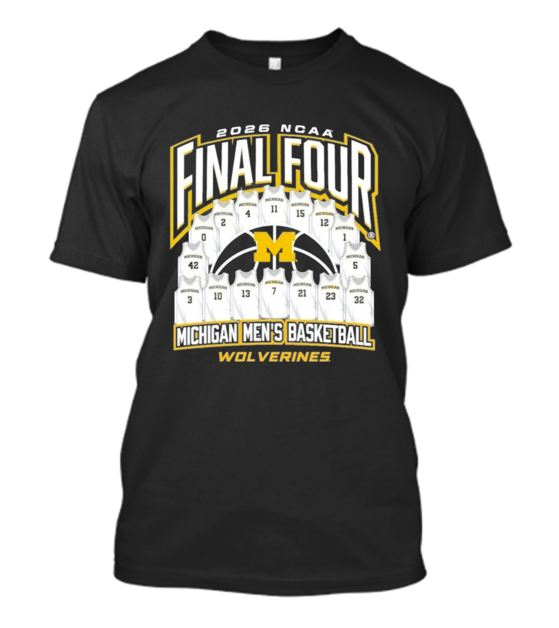 2026 NCAA Final Four Michigan Wolverines Men's Basketball Madness T-Shirt