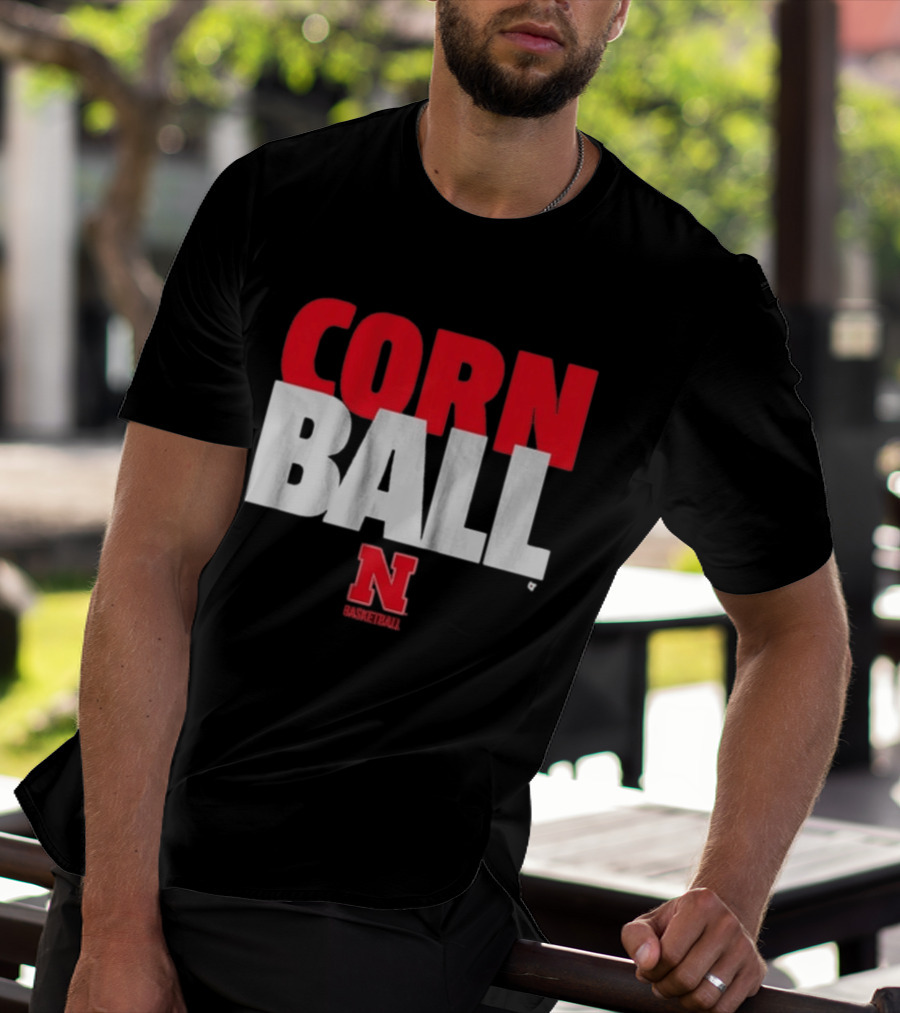 Nebraska Cornhuskers Corn Ball Basketball T-Shirt