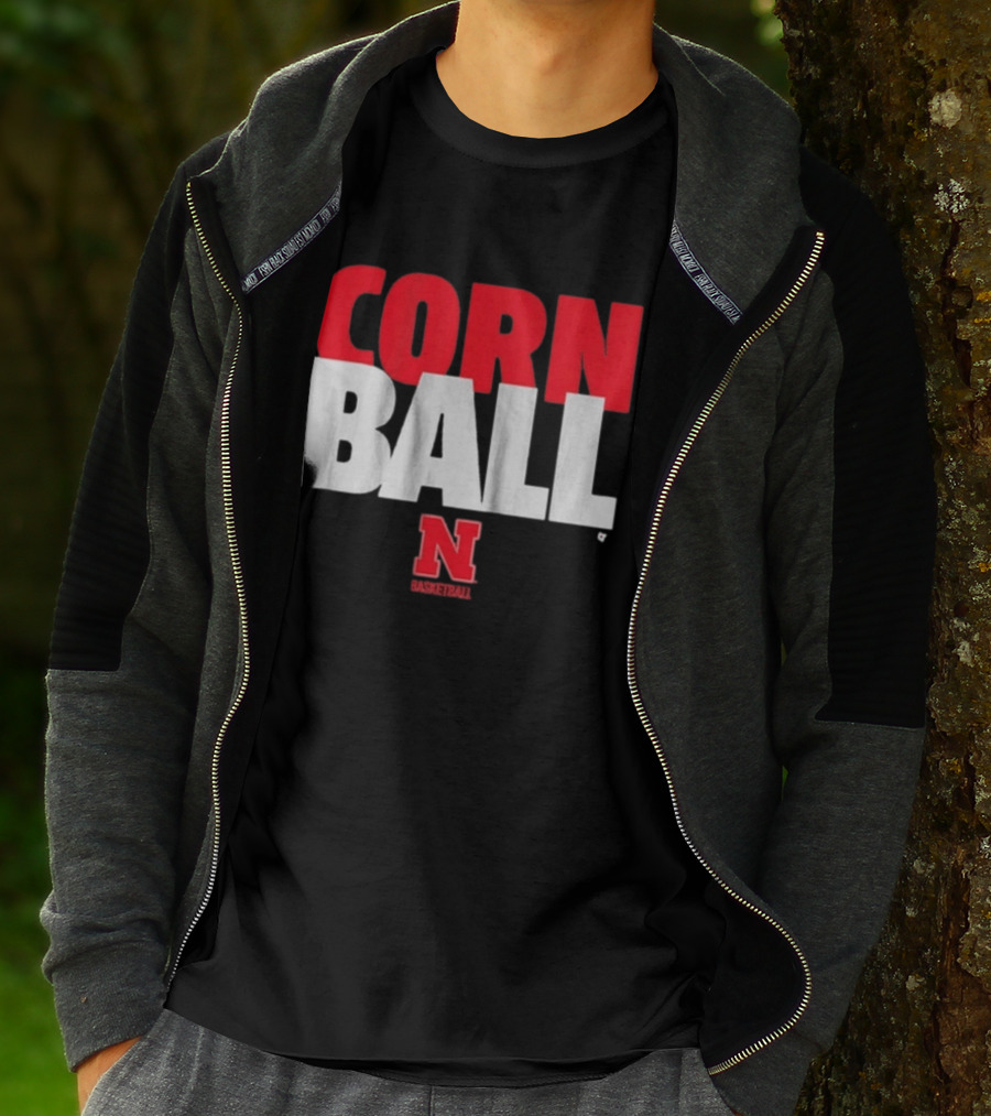 Nebraska Cornhuskers Corn Ball Basketball T-Shirt
