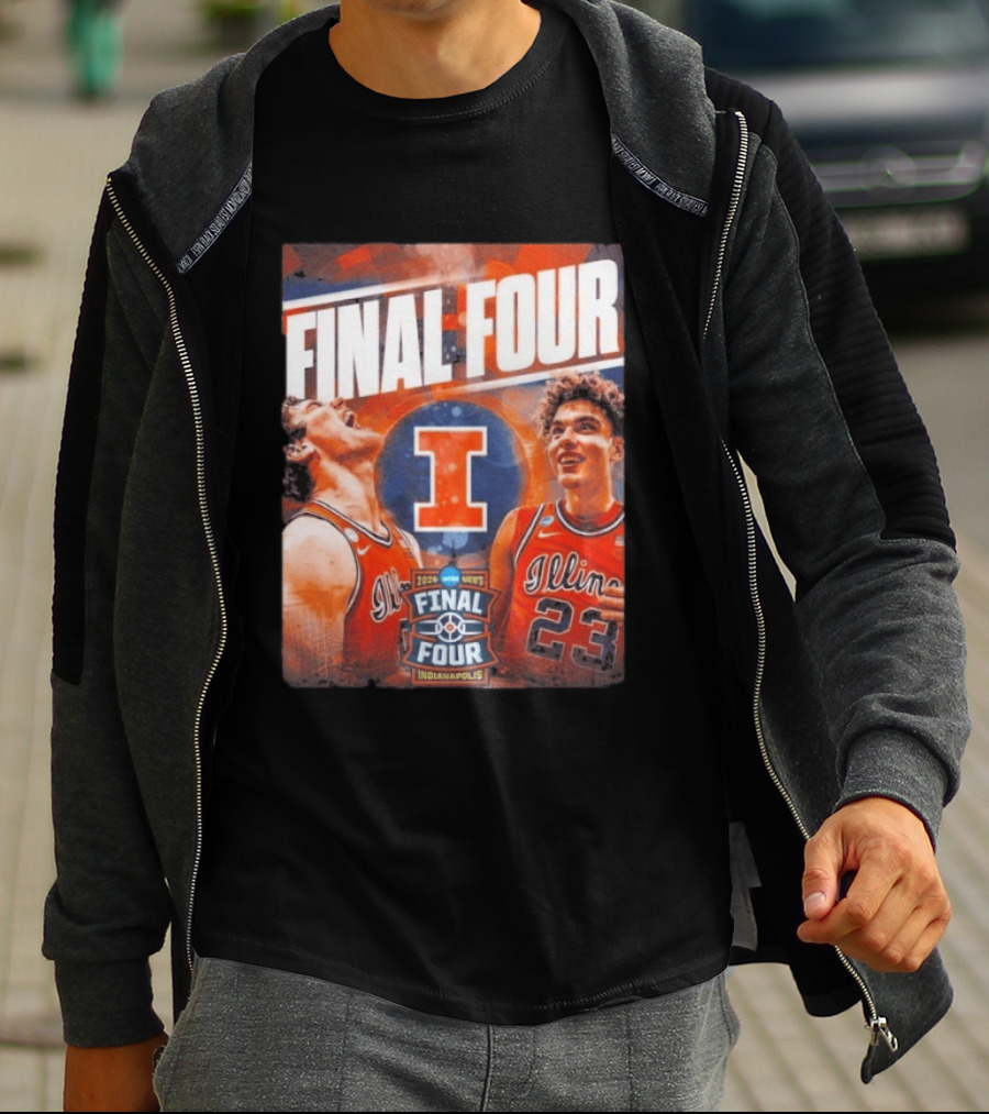 Final Four 2026 Illinois Fighting Illini Indianapolis NCAA Mens Basketball T-Shirt