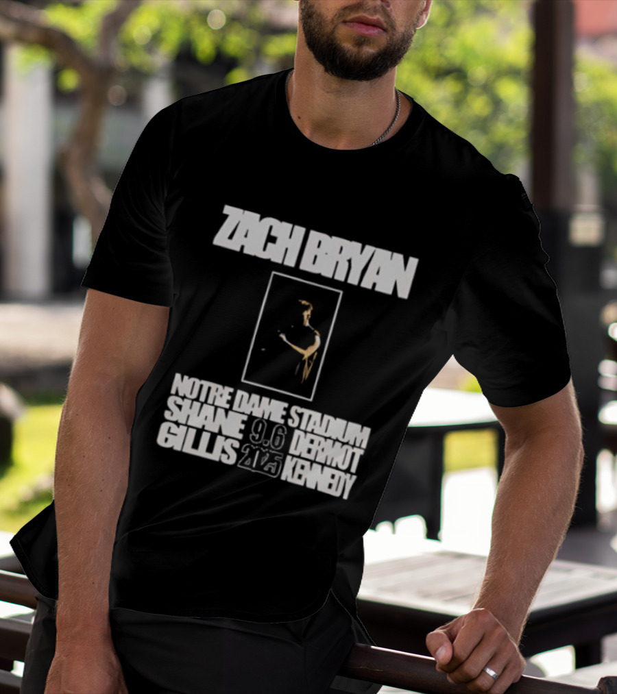Zach Bryan Notre Dame Stadium Sept 2025 Event Date And Venue T-Shirt