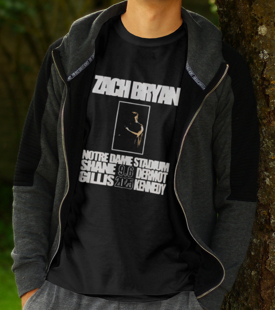Zach Bryan Notre Dame Stadium Sept 2025 Event Date And Venue T-Shirt