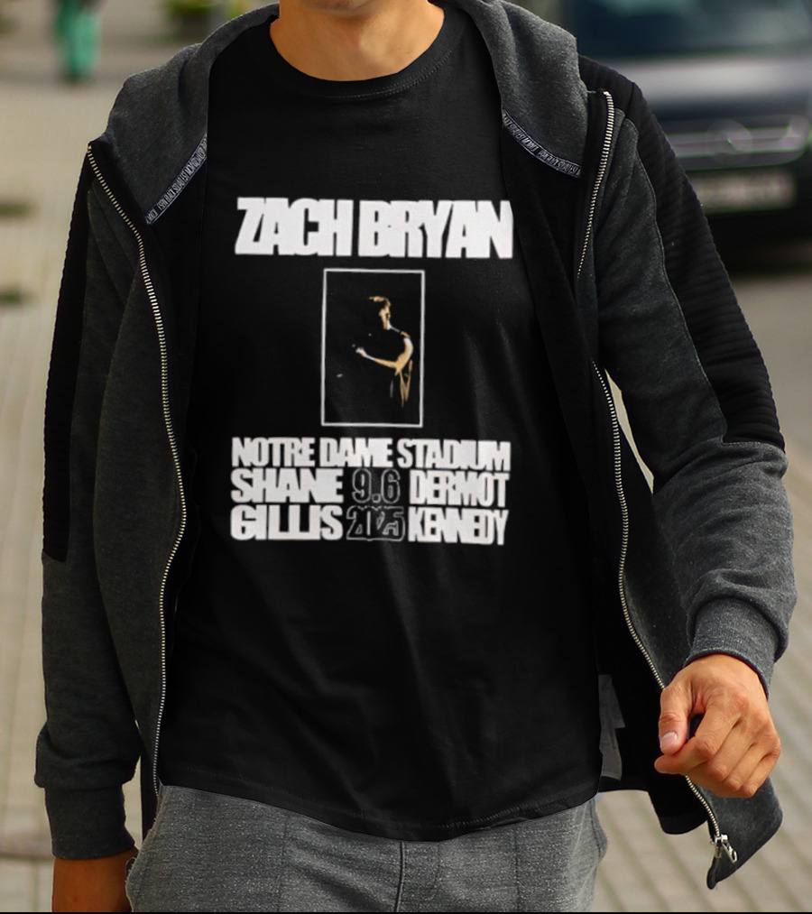 Zach Bryan Notre Dame Stadium Sept 2025 Event Date And Venue T-Shirt