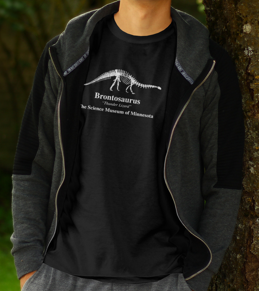 Stranger Things Dustin Brontosaurus Thunder Lizard The Science Museum Of Minnesota T-Shirt